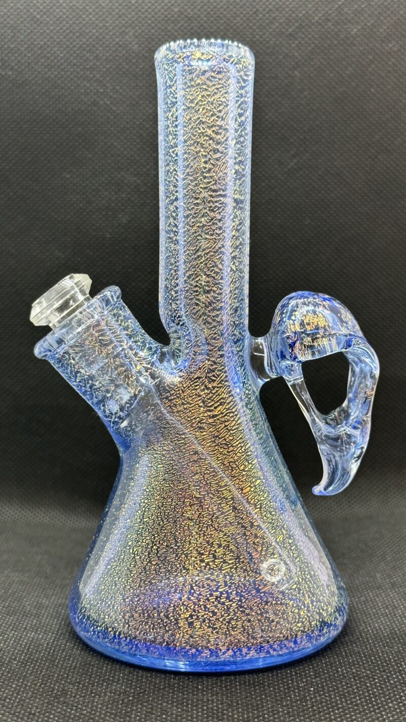 Justin Freeman Bird Skull Mini Tube Gold Dichroic 10mm - Image 4