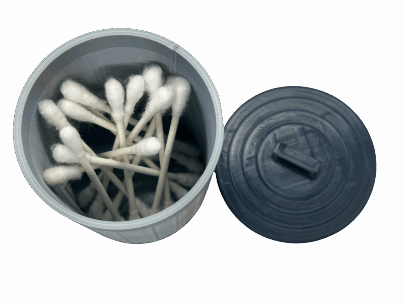 Mini Trash Can Q Tip Size With lid - Image 3