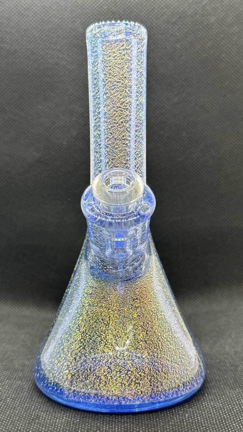 Justin Freeman Bird Skull Mini Tube Gold Dichroic 10mm - Image 5