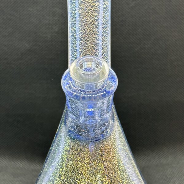 Justin Freeman Bird Skull Mini Tube Gold Dichroic 10mm
