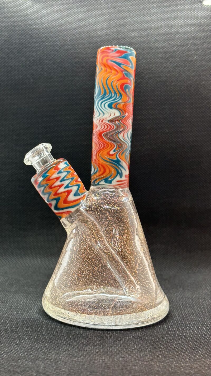 BDunn Fire and Ice Dichroic Clear Mini Tube 10mm - Image 2
