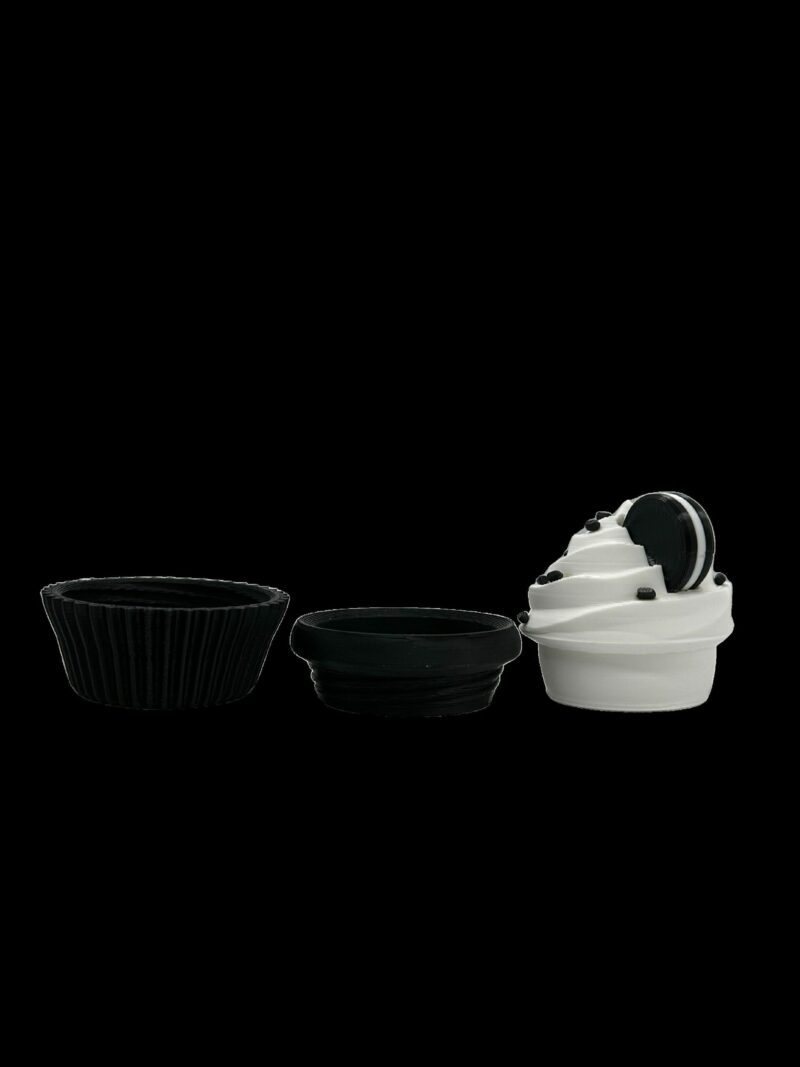 Herb Grinder Fake Cake Cupcake Gift Cute Hers Hand Made Cookies and Cream - Image 4