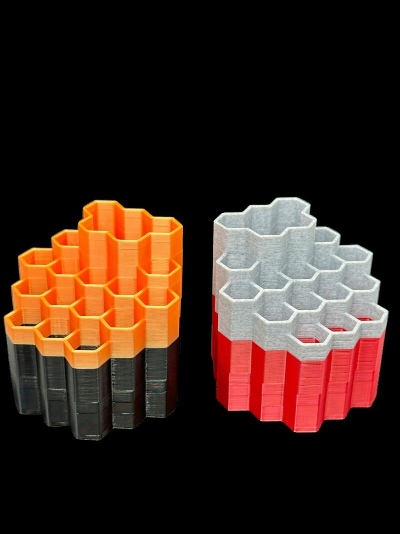Custom Honeycomb 510 Cartridge and Battery Holder - Custom Single and Dual Color Options Hold 14 Cartridges and Battery - Image 2
