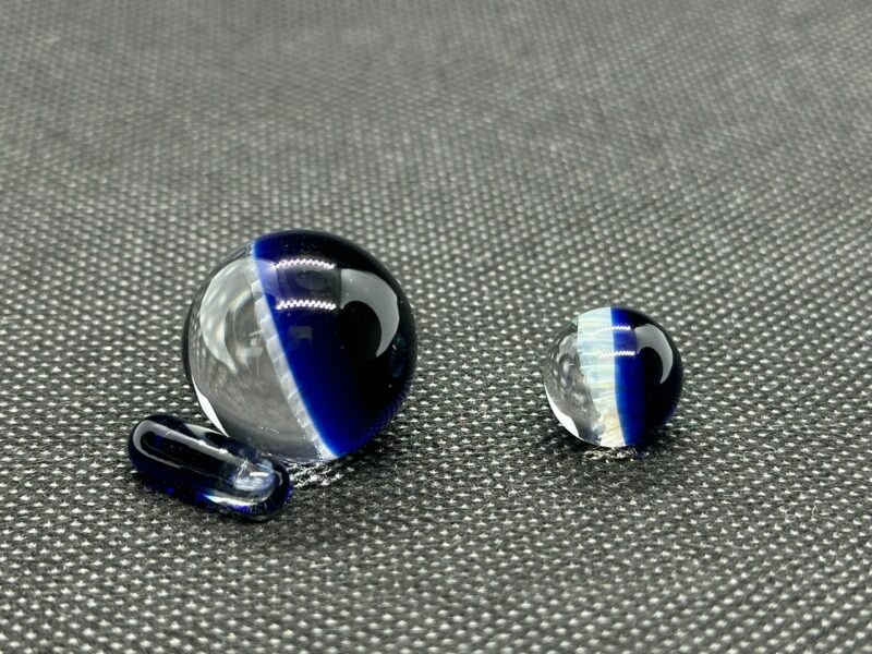 Glass Art Marble Terp Set Honeycomb Set Marbles Hand made Purple, Blue, Dark Blue - Image 4