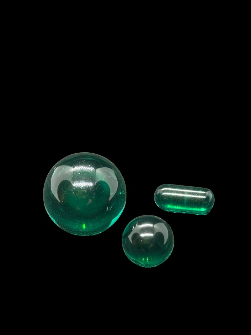Hand Made Glass Art Marble Set- Blue Teal Green Red Black Pink Yellow - Image 4