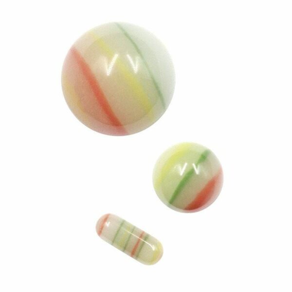 Red Yellow Green Terp Marble Set -Hand Made Glass Art Marble Set- Red Yellow Green
