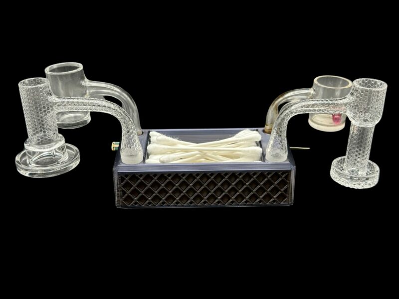 Banger-Bowl Station Organizer for 14mm & 10mm Bangers –Custom Dab Tool Holder with Cotton Swab Storage Dabbing Accessory Stand  Clean Setup - Image 3