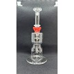 Dume Glass Red Frit Hourglass Mini Tube Rig