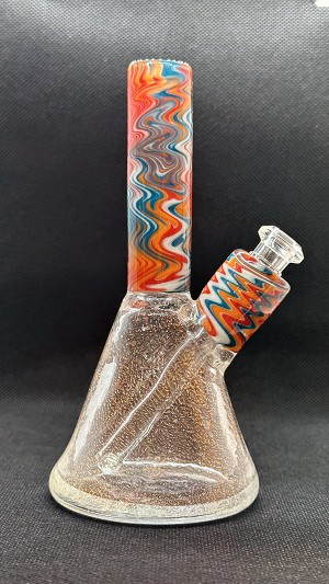 BDunn Fire and Ice Dichroic Clear Mini Tube 10mm