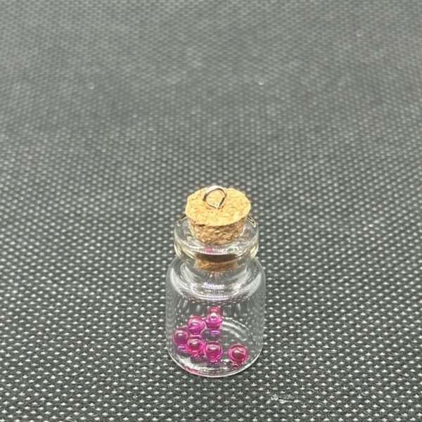Ruby Terp Pearls With Jar 3mm Cute Collectible Glass Jewelry